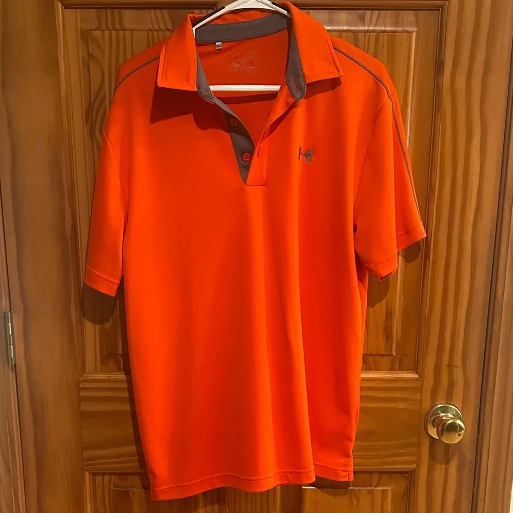 Men's Orange Polo Shirt - Picture 2 of 5